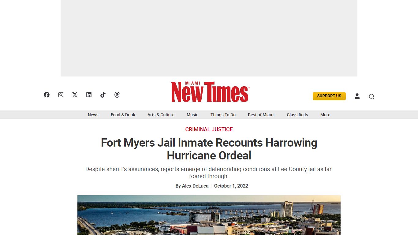 Lee County Jail Inmate Recounts Harrowing Hurricane Ian Ordeal | Miami ...