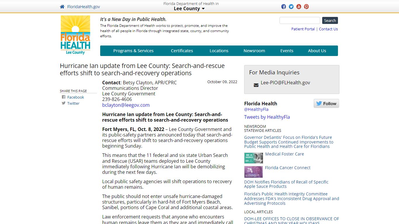 Hurricane Ian update from Lee County: Search-and-rescue efforts shift ...